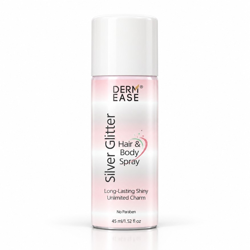 SILVER GLITTER HAIR & BODY SPRAY